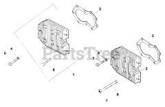 Exmark TT-20KO - Exmark Turf Tracer Hydro Walk-Behind Mower, 20hp Kohler (SN: 080000 - 089999) (1993) Cylinder Head