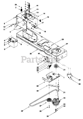 Cub Cadet 1170 (13AD608G101) - Cub Cadet Lawn Tractor (SN: 1H019H - 1H310H) Power Take Off System/Battery