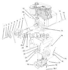 Toro 38087 (1332) - Toro 32" Power Shift Snow Thrower (SN: 240000001 - 240999999) (2004)
