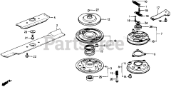 Honda HR214 PXA#1 (HR214) - Honda 21" Walk-Behind Mower, Made in USA (SN: HR214-6000001 - HR214-9999999) ROTARY BLADE