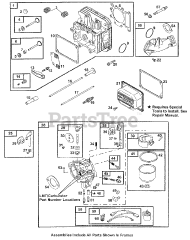 Cub Cadet 1170 (13CD608G101) - Cub Cadet Lawn Tractor (SN: 1I010H - 1H311H) (2001) Carburetor &amp; Head
