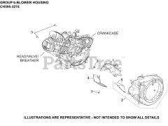 Kohler CH395-3274 - Kohler Command PRO Engine, Basic Version, 9.5hp, 7.1kW 06 Blower Housing