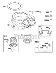 Briggs & Stratton 44U877-0023-B5 - Briggs & Stratton Vertical Engine Blower Housing and Air Cleaner Group