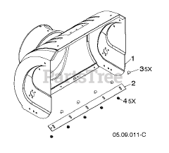 Poulan Pro PR 271 (961920073-01) - Poulan Pro Snow Thrower (2014-05) AUGER HOUSING IMPELLER