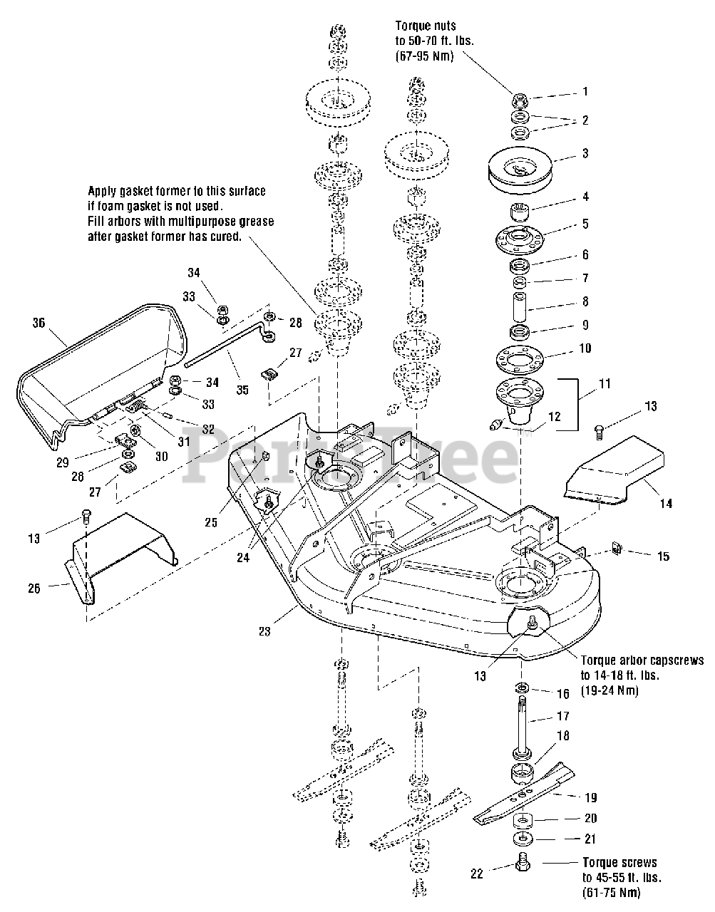Simplicity 1694456 Simplicity 44" Mower Deck 44" & 50" Mower Deck
