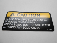 Toro 25-0440 Torque Decal - image 2