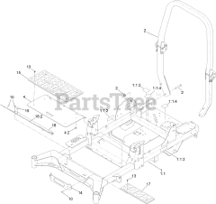 Toro 77285 (2000) - Toro 60" Z Master Zero-Turn Mower (SN: 418100000 - 999999999) Frame Assembly