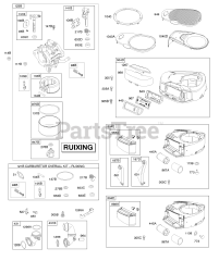 Briggs & Stratton 31L777-0171-E1 - Briggs & Stratton Vertical Engine Air Cleaner, Blower Housing, Carburetor - Ruixing, Fuel System, Kit - Carburetor Overhaul - Ruixing