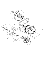 Cub Cadet Challenger 500 Camo (37AW7CLD010) - Cub Cadet 4x4 Utility Vehicle 500UTV Engine Outer Clutch Assembly