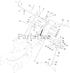 Toro 30938 - Toro 48" Walk-Behind Mower, Fixed Deck, Pistol Grip, Hydro Drive (SN: 314000001 - 314999999) (2014) UPPER CONTROL ASSEMBLY