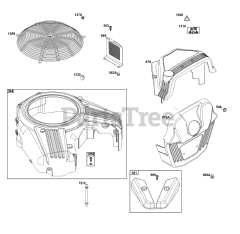 Briggs & Stratton 61A777-0100-J1 - Briggs & Stratton Vertical Engine Blower Housing Group