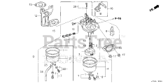 Honda EP2500CX 1 ACH (EAHC) - Honda Generator, Made in China (SN: EAHC-1000001 - EAHC-9999999) CARBURETOR