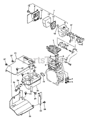 Echo EG-550 - Echo Generator Air Cleaner, Cylinder Head, Muffler