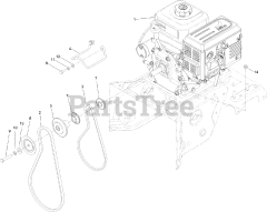 Toro 37780 (826 OE) - Toro 26" Power Max Snow Thrower (SN: 316000001 - 316999999) (2016) Engine Pulley and Belt Assembly
