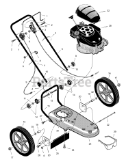 Scotts TM6000x8B - Scotts Walk-Behind Trimmer (2002) Illustration &amp; Parts List