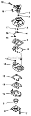 Echo EDR-2100 - Echo Reversible Engine Drill (Type 1) Carburetor