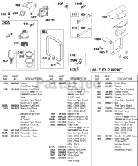 Briggs & Stratton 326437-0719-01 - Briggs & Stratton Horizontal Engine Fuel Pump, Fuel Filter
