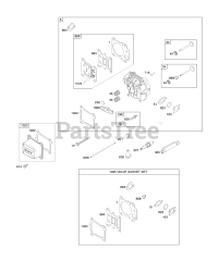 Briggs & Stratton 122S02-0008-H1 - Briggs & Stratton Vertical Engine Cylinder Head, Gasket Set-Valves, Valves
