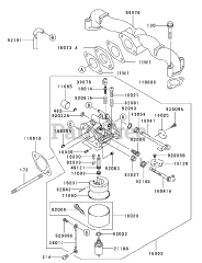 Toro 74801 (18-52 ZX) - Toro 52" TimeCutter Zero-Turn Mower (SN: 230000001 - 230999999) (2003) Carburetor Assembly Kawasaki FH531V-CS07