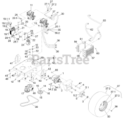 Exmark VTS740PKC60400 - Exmark 60" Vantage S-Series Stand-On Mower, Kohler PCV740 (SN: 400000000 - 402082299) (2017)