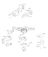 Briggs & Stratton 150212-2121-E8 - Briggs & Stratton Horizontal Engine Air Cleaner, Exhaust System