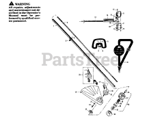 Poulan Pro PPC 22 - Poulan Pro String Trimmer DRIVE SHAFT &amp; CUTTING HEAD