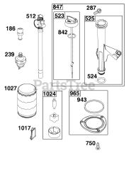 Briggs & Stratton 44U677-0010-G1 - Briggs & Stratton Vertical Engine Lubrication Group