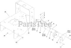 Toro 39078 - Toro 48" Walk-Behind Mower, Floating Deck, T-Bar, Gear Drive (SN: 314000001 - 314999999) (2014) LOWER CONTROL ASSEMBLY