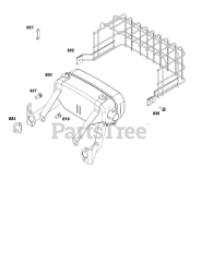 Briggs & Stratton 356447-3538-B5 - Briggs & Stratton Horizontal Engine Exhaust Group