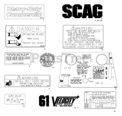 Scag SM-61V - Scag Velocity Plus 61" Mower Deck (SN: B3700001 - B3799999)