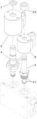 Toro 72028 (7500-D) - Toro 60" Z Master Zero-Turn Mower, Rear-Discharge Deck (SN: 416262337 - 416288793) Valve Assembly No. 131-1934