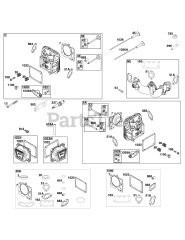 Briggs & Stratton 49E877-0010-G1 - Briggs & Stratton Vertical Engine Cylinder Head Group