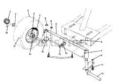 Toro 70040 (8-25) - Toro Rear-Engine Riding Mower (SN: 079000001 - 079000578) (1997) Front Axle Assembly