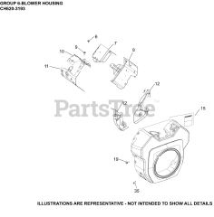 Kohler CH620-3193 - Kohler Command PRO Engine, Basic Version, 19hp, 14.2kW 06 Blower Housing