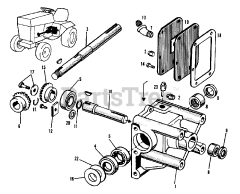 AGCO 410 S (1600299) - AGCO Lawn Tractor, 10hp Bevel Gear Box Group (1506I06)