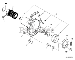 Echo PAS-230 - Echo PAS Series Powerhead (SN: S67711001224 - S67711001252) Clutch, Fan Case  -- ORANGE MODELS