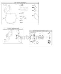 Briggs & Stratton 380772-0102-E1 - Briggs & Stratton Vertical Engine Gasket Set - Engine, Gasket Set - Valve, Kit - Carburetor Overhaul