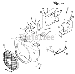 Toro R1-24OE02 (724-Z) - Toro Garden Tractor (SN: 010000001 - 019999999) (1991) Blower Housing Assembly