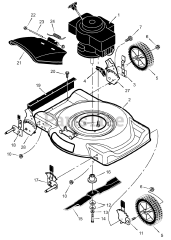Murray 22107x71A - Murray 22" Walk-Behind Mower (1999) Mower Housing Assembly