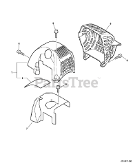 Echo SRM-251 E - Echo String Trimmer (SN: 08001001 - 08999999) Engine Cover, Cylinder Cover, Exhaust Cover