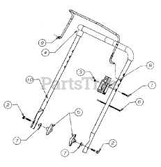 White Outdoor SB-30 (31A-142-190) - White Outdoor Snow Boss Snow Thrower (1999) Handle Assembly