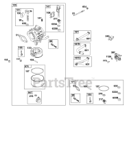 Briggs & Stratton 31R877-0001-B5 - Briggs & Stratton Vertical Engine Carburetor and Fuel Supply Group