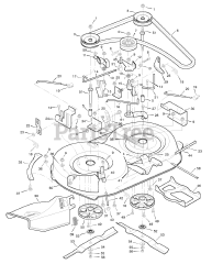Murray 38710A - Murray 38" Lawn Tractor (1998) Mower Housing