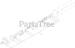 Toro 23208 G (STX-26) - Toro Stump Grinder (SN: 316000001 - 316999999) (2016) Hydraulic Gear Pump Assembly No. 117-6444