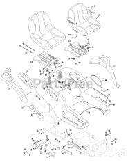 Columbia Q 92 GP (13AQ92GP897) - Columbia 50" Lawn Tractor (2010) Seat &amp; Fender
