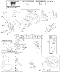 Briggs & Stratton 12M902-0451-E1 - Briggs & Stratton Vertical Engine Camshaft, Crankshaft, Cylinder, Engine Sump, Lubrication, Piston Group, Valves