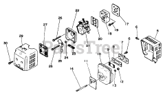 Echo GT-200 CE - Echo String Trimmer (CE Version) Intake, Exhaust, Air Cleaner