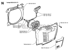 Husqvarna 365 - Husqvarna Chainsaw (SN: 19974900001 - 19991400000) STARTER