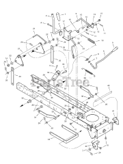 Briggs & Stratton 385002x190B (7800293) - Briggs & Stratton 38" Lawn Tractor (2007) Mower Housing Suspension