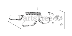 Honda BF130 A2 XA (BZBE) - Honda Marine Engine, Made in Japan (SN: BZBE-1300001 - BZBE-1400000) GASKET KIT (SHORT BLOCK &amp; HEAD ASSY.)